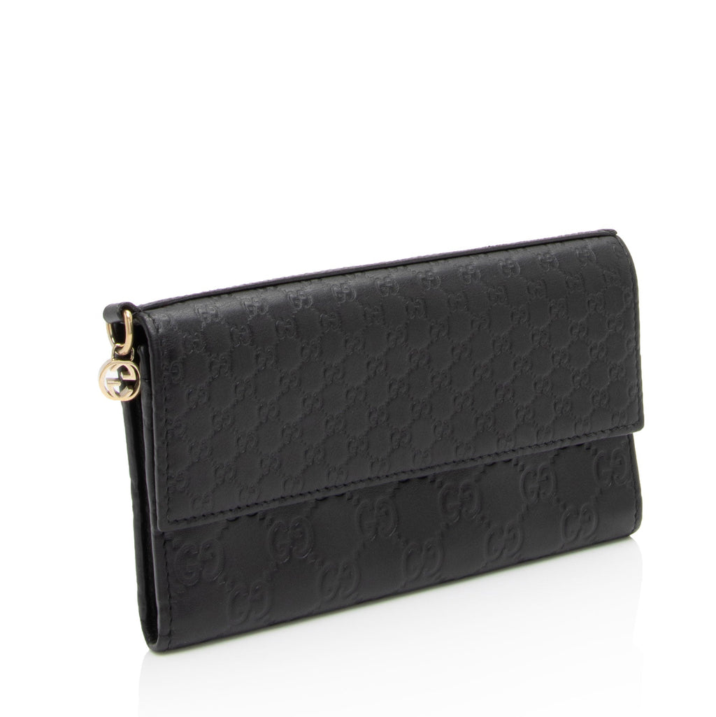 Gucci Metallic Guccissima Leather Bree Continental Wallet (SHF-hnueDV)