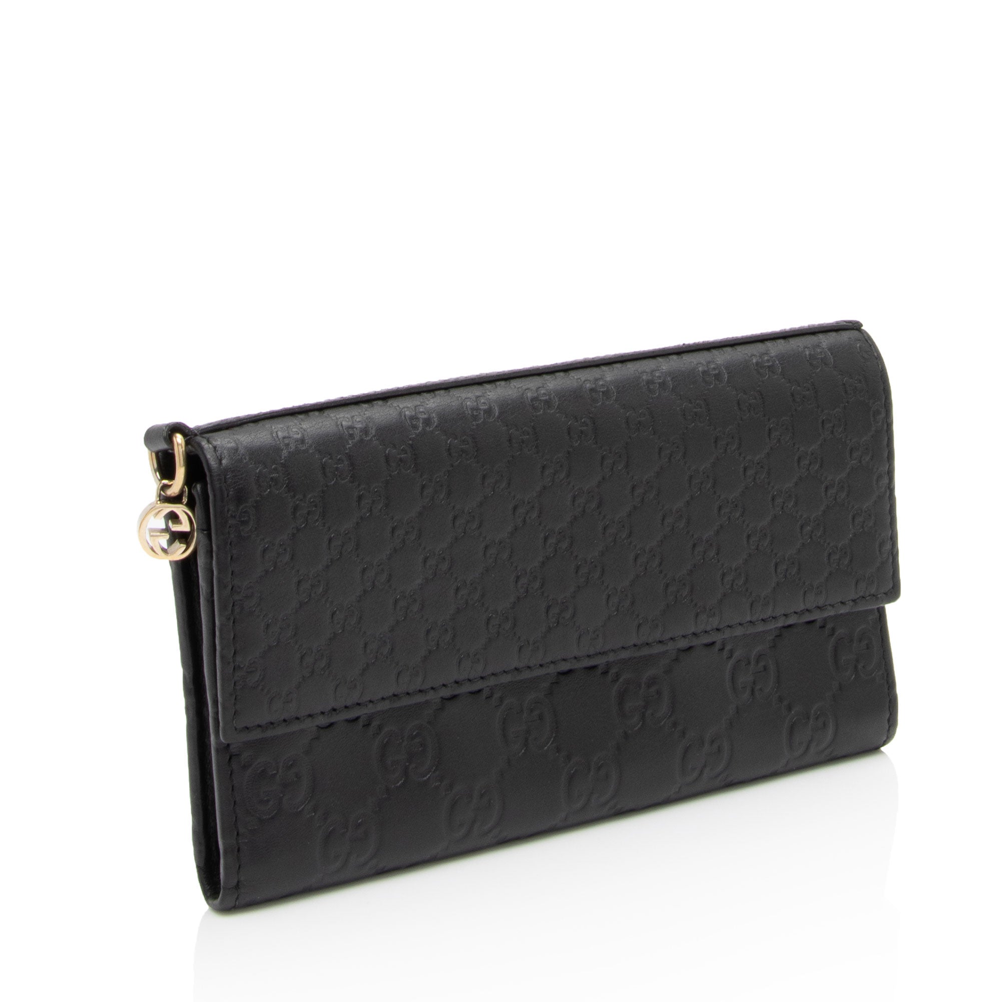 Gucci Metallic Guccissima Leather Bree Continental Wallet (SHF-hnueDV)
