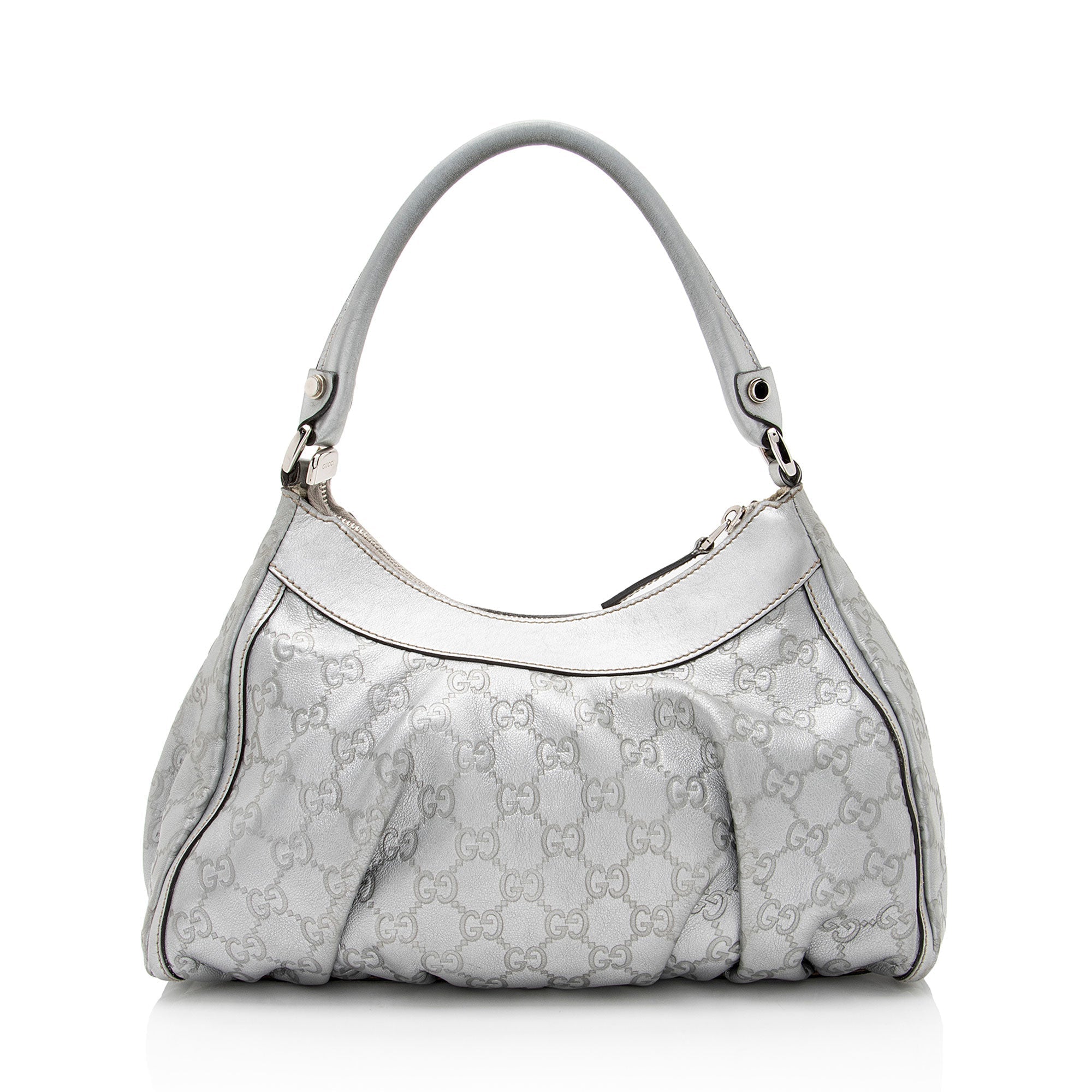 Gucci Metallic Guccissima Leather D Ring Small Hobo (SHF-KWHGdg)