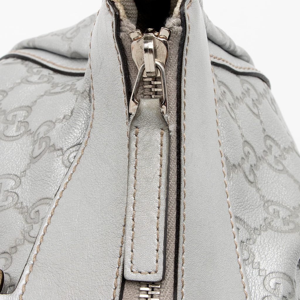 Gucci Metallic Guccissima Leather D Ring Small Hobo (SHF-KWHGdg)