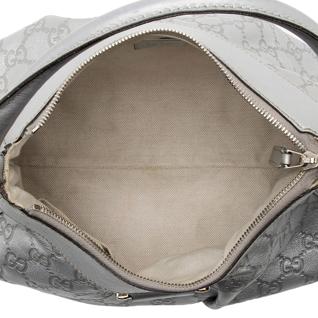 Gucci Metallic Guccissima Leather D Ring Small Hobo (SHF-KWHGdg)