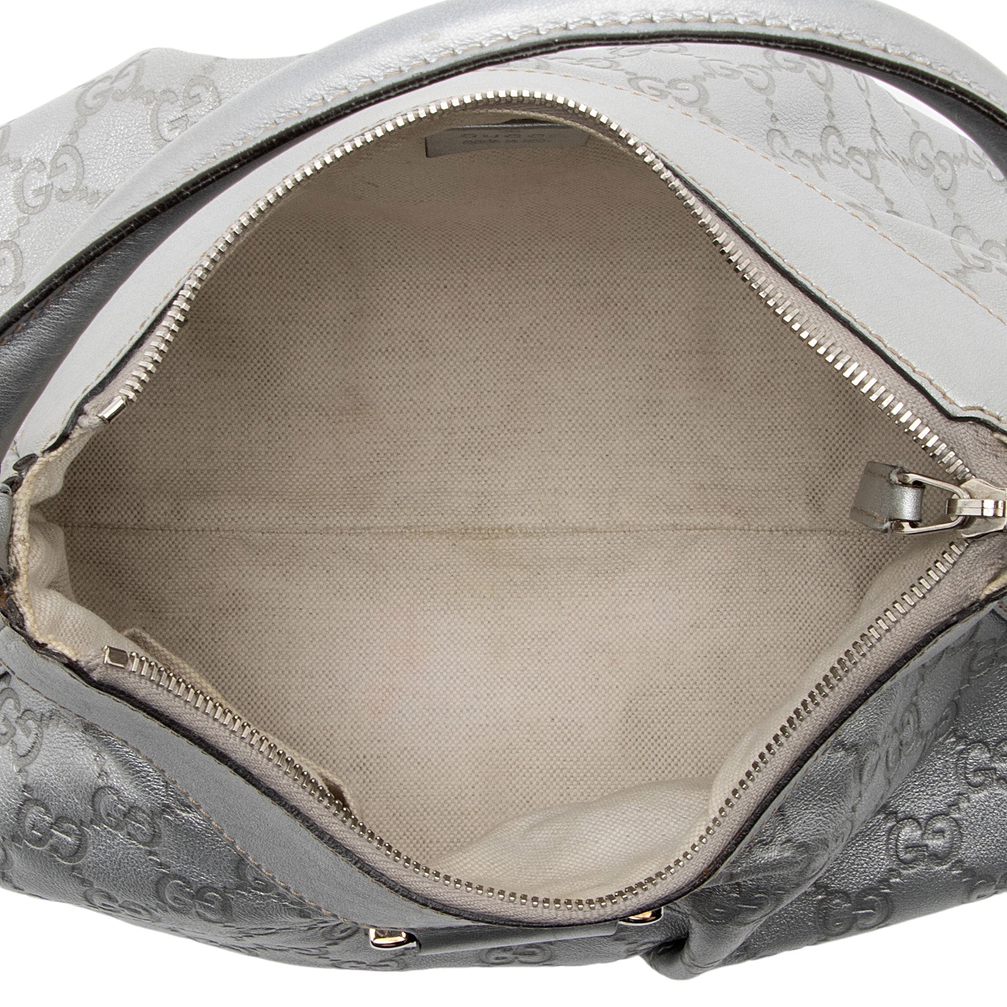 Gucci Metallic Guccissima Leather D Ring Small Hobo (SHF-KWHGdg)
