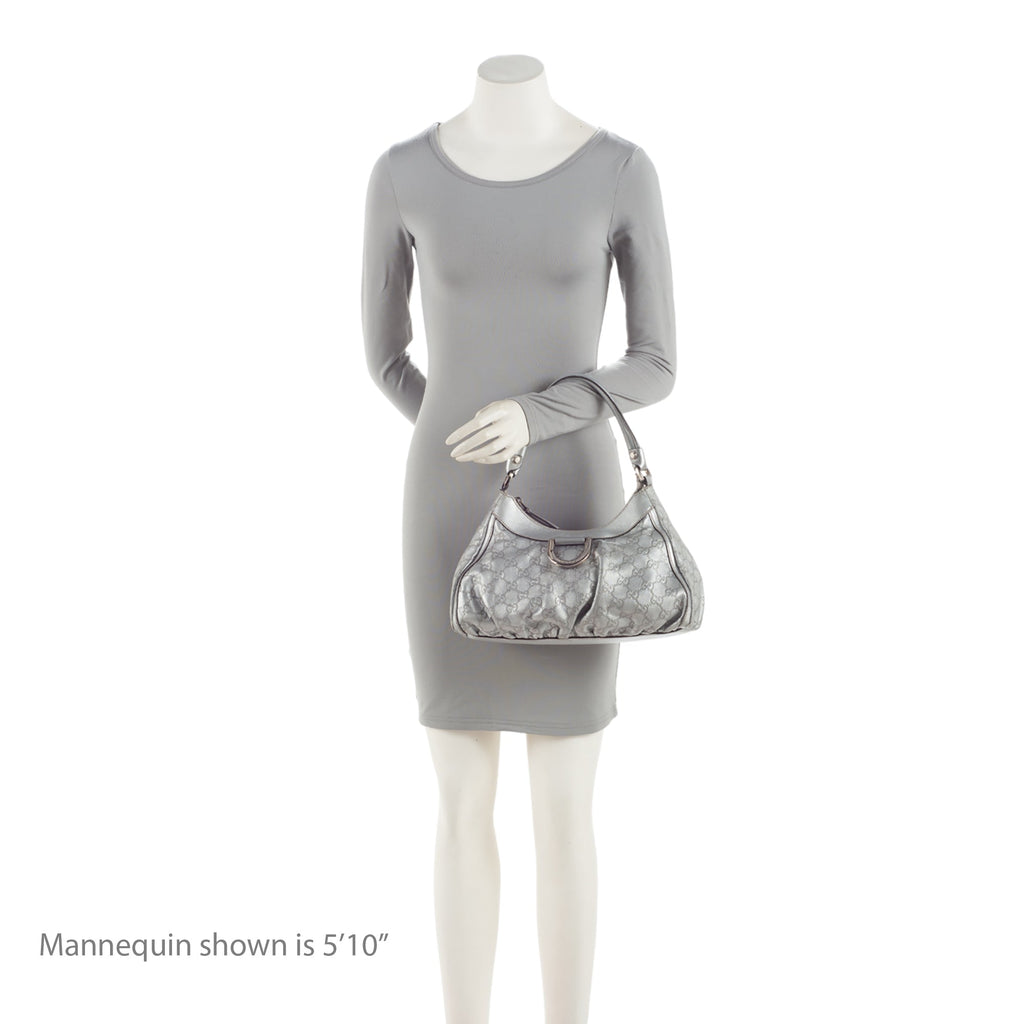 Gucci Metallic Guccissima Leather D Ring Small Hobo (SHF-KWHGdg)