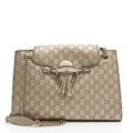 Gucci Metallic Guccissima Leather Emily Large Shoulder Bag (SHF-tKZxyz)