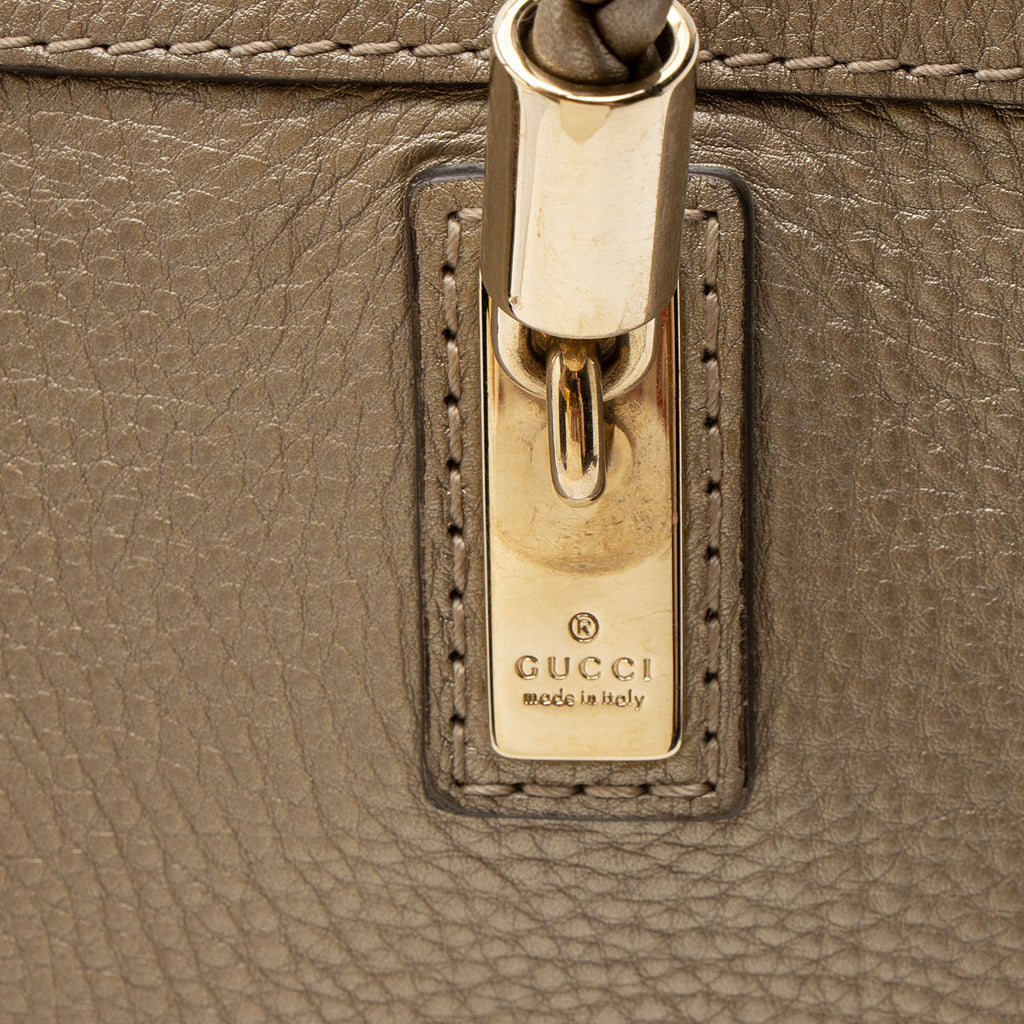 Gucci Metallic Leather Bella Medium Tote