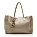 Gucci Metallic Leather Bella Medium Tote
