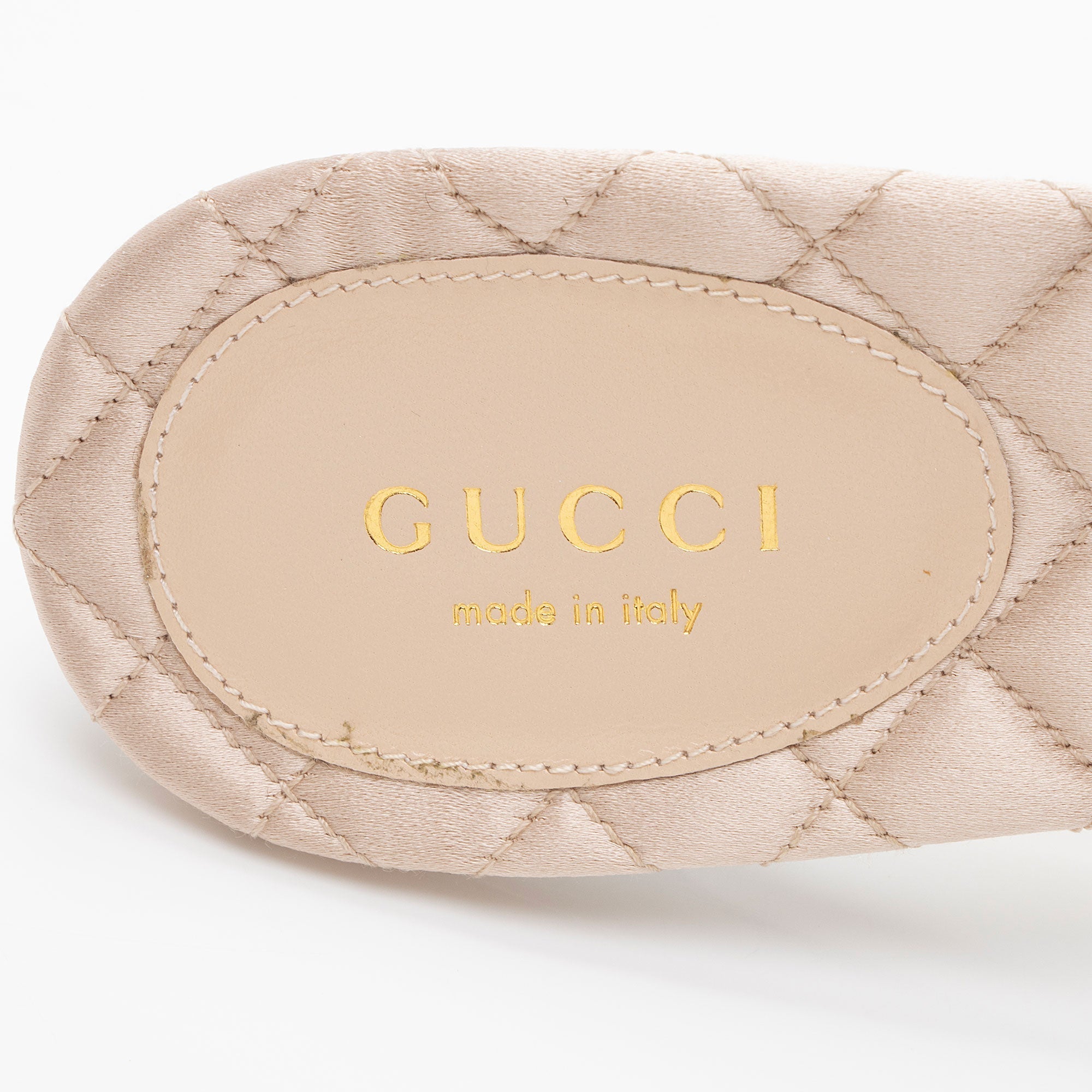 Gucci Metallic Leather Crystal Horsebit Mules - Size 9.5 / 39.5