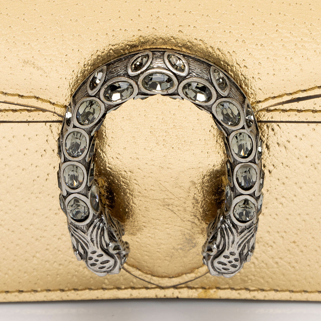 Gucci Metallic Leather Dionysus Super Mini Bag