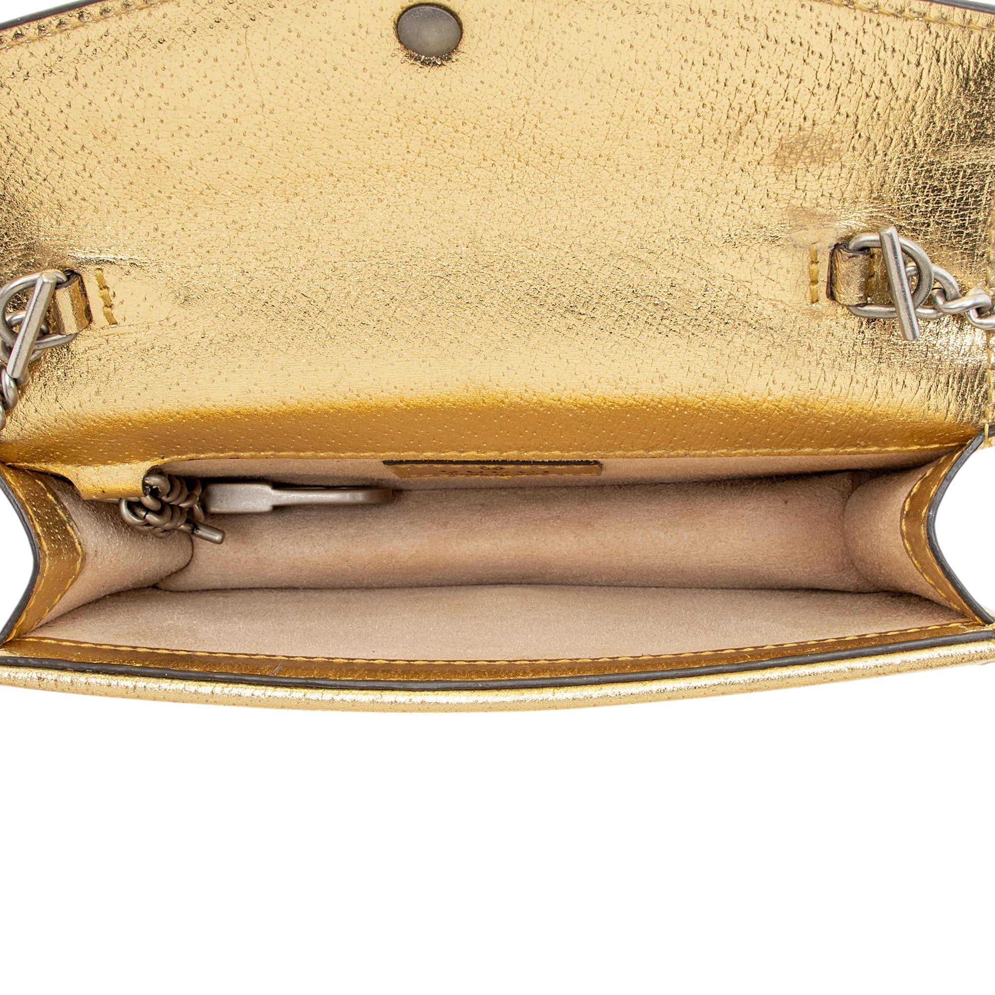 Gucci Metallic Leather Dionysus Super Mini Bag