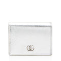 Gucci Metallic Leather GG Marmont Card Case