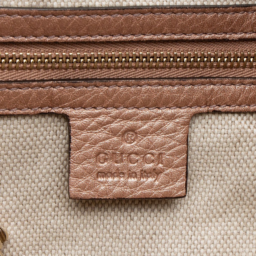 Gucci Metallic Leather Soho Medium Tote