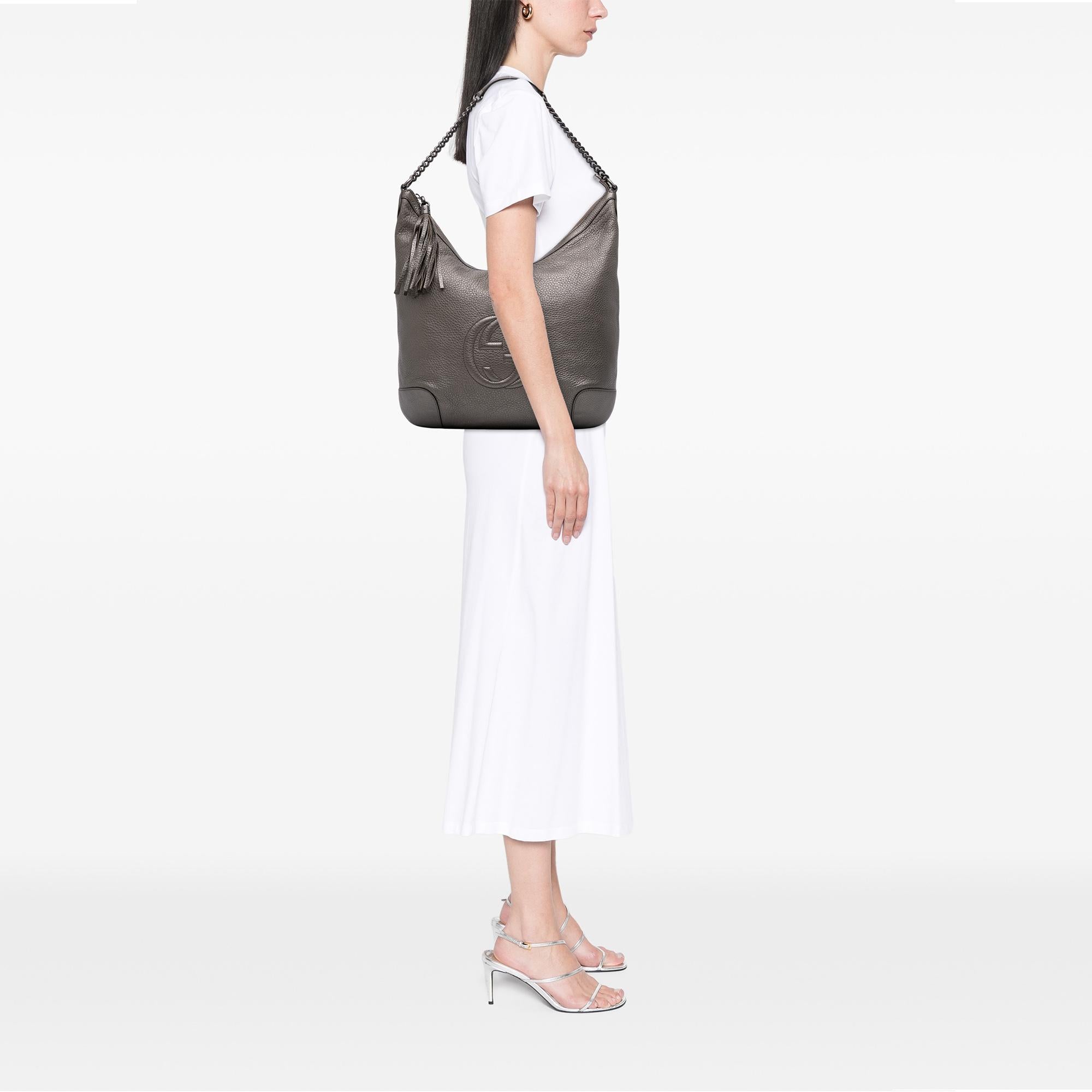 Gucci Metallic Leather Soho Shoulder Bag