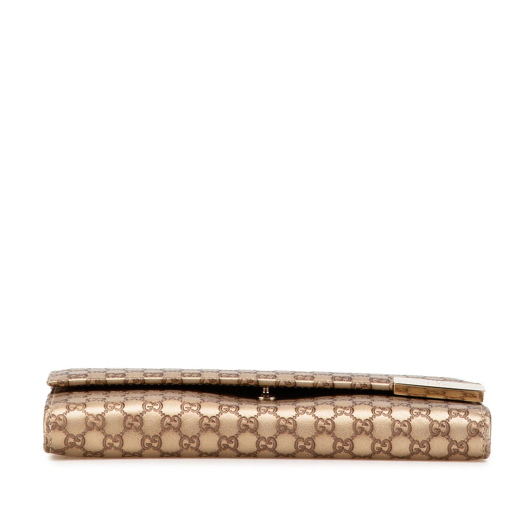 Gucci Metallic Microguccissima Dice ContinLBtal Wallet