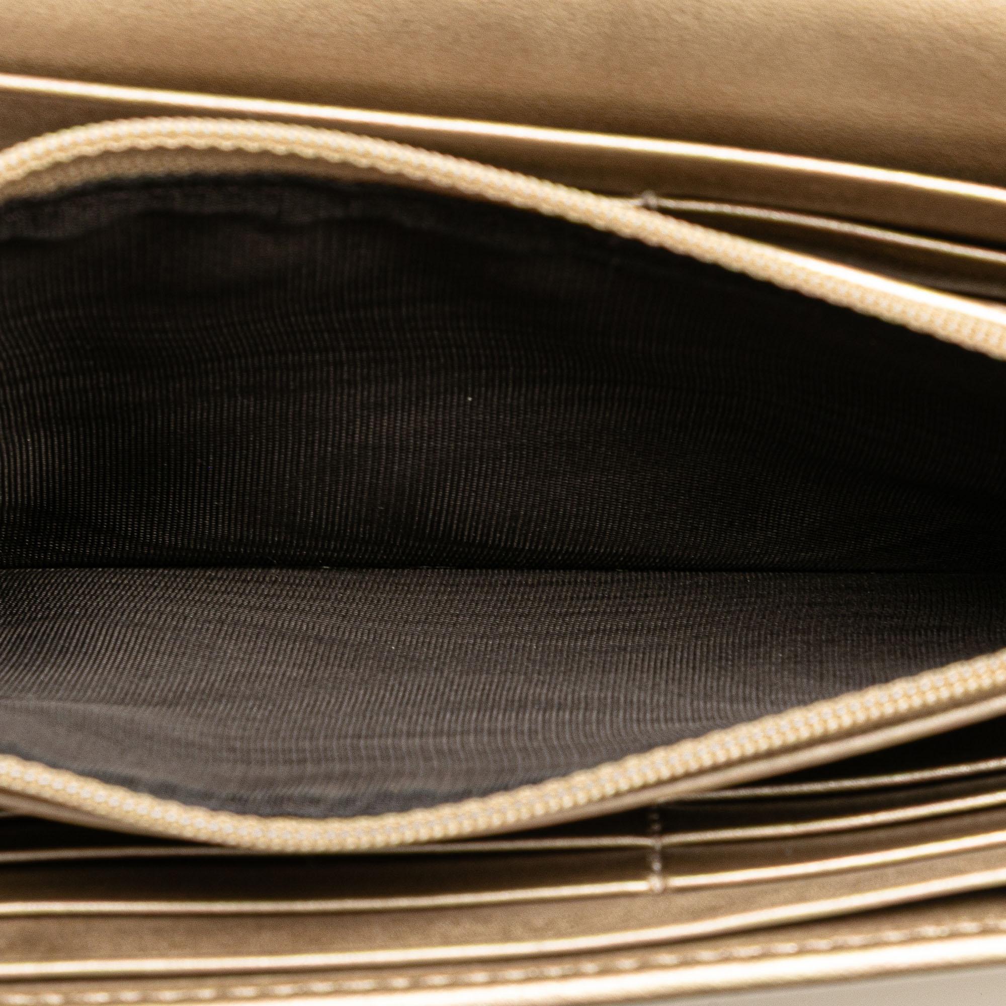 Gucci Metallic Microguccissima Dice ContinLBtal Wallet