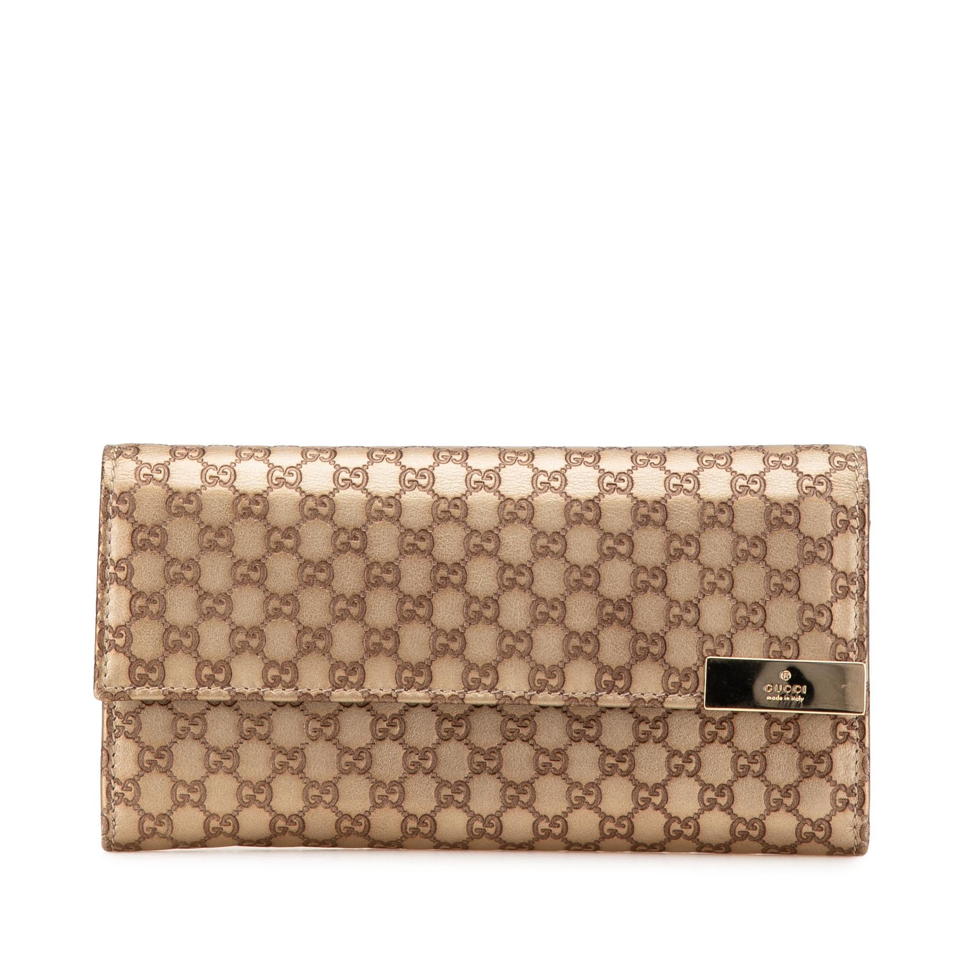 Gucci Metallic Microguccissima Dice ContinLBtal Wallet
