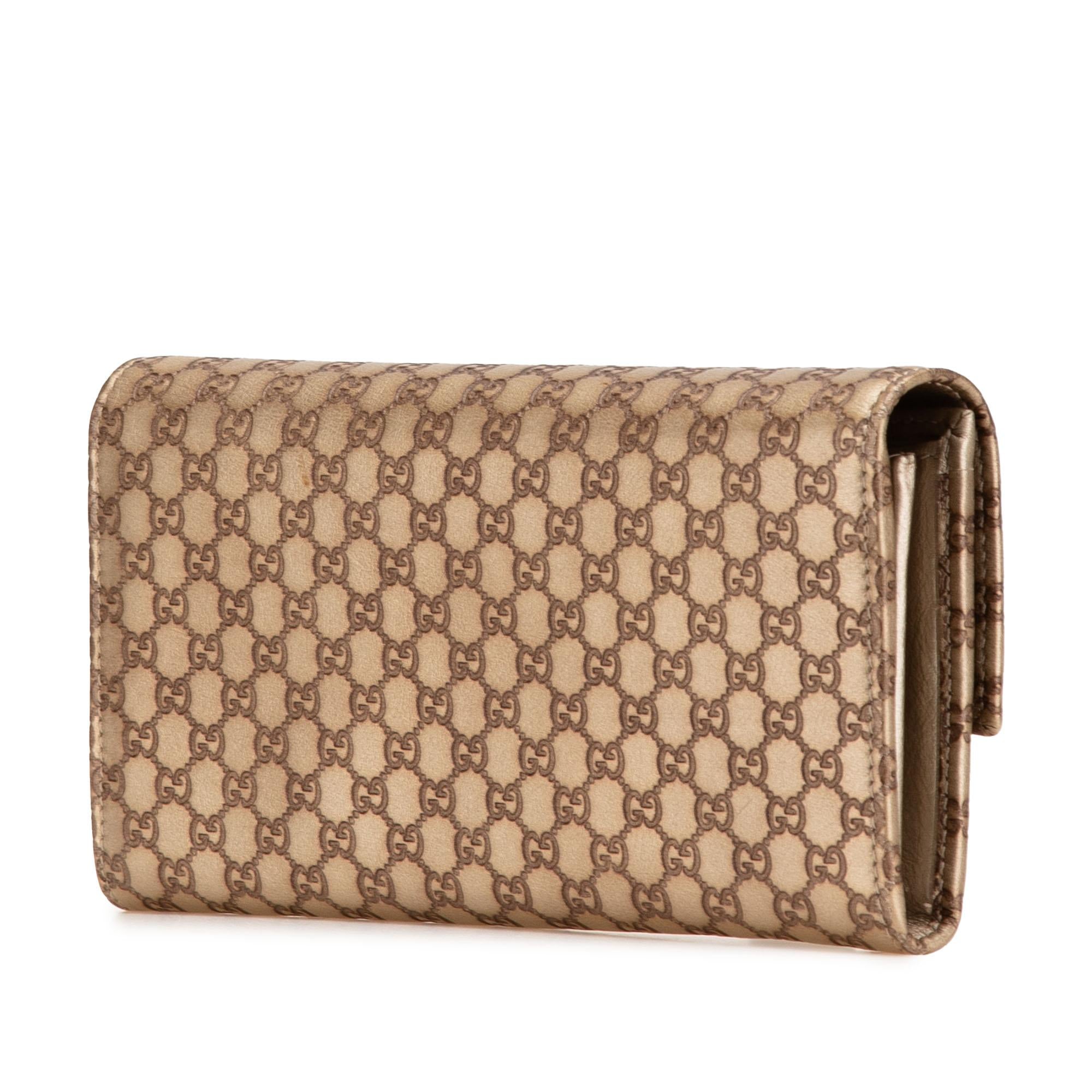 Gucci Metallic Microguccissima Dice ContinLBtal Wallet