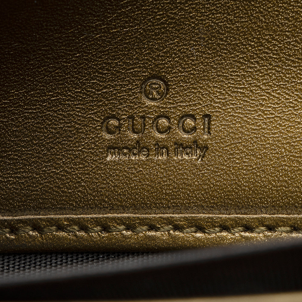 Gucci Metallic Microguccissima Zip Around Wallet (SHF-18998)