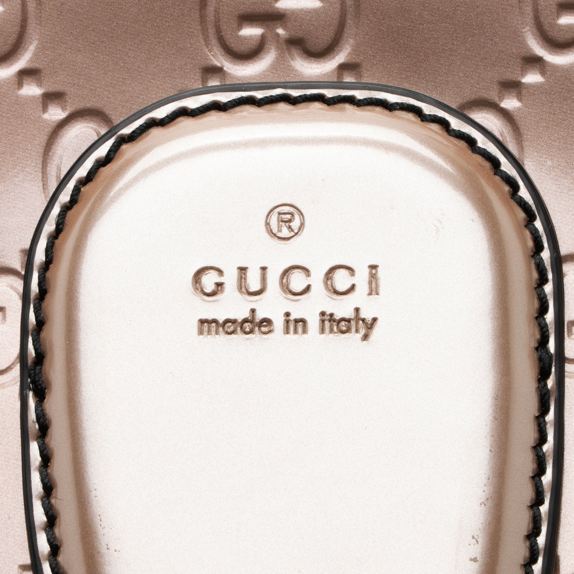 Gucci Metallic Patent Guccissima Leather Emily Large Shoulder Bag (SHF-v4gshd)