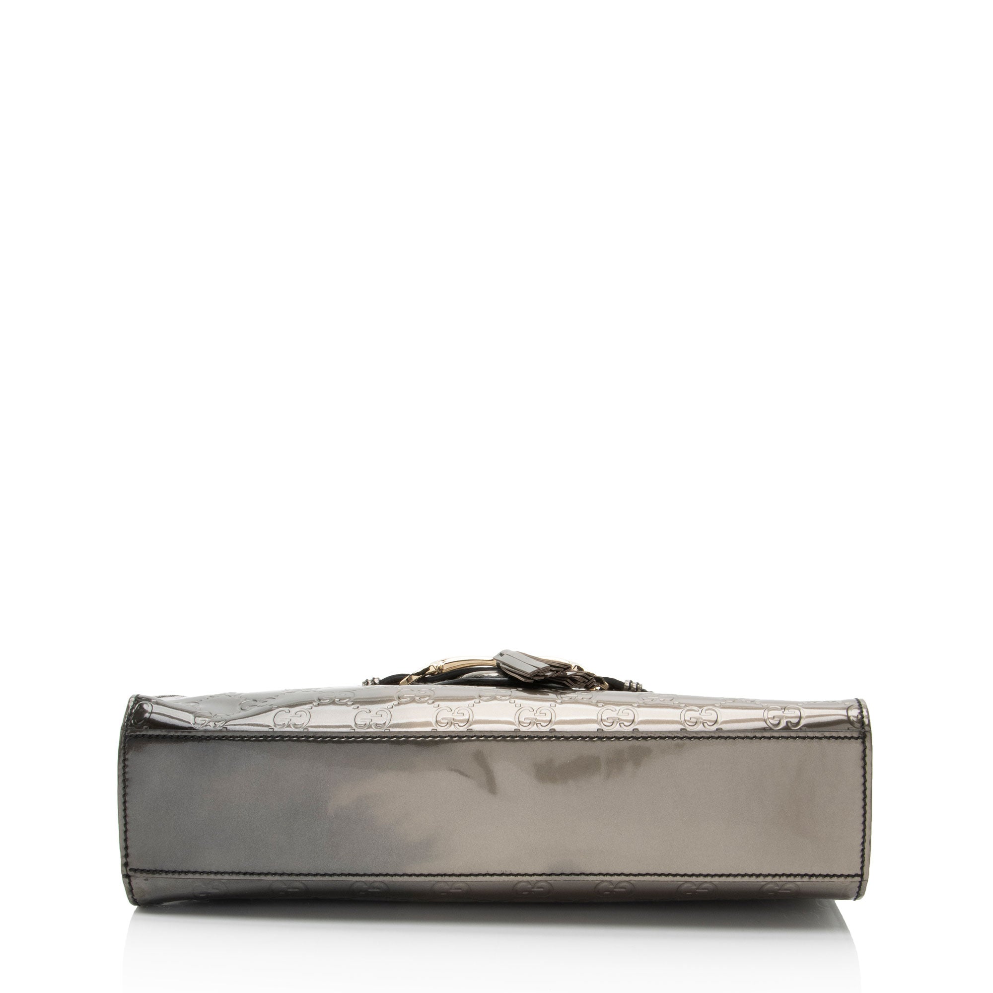 Gucci Metallic PatLBt Guccissima Leather Emily Medium Shoulder Bag