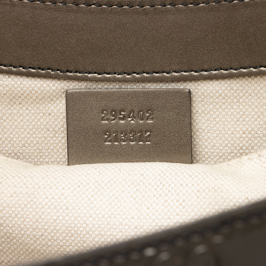 Gucci Metallic PatLBt Guccissima Leather Emily Medium Shoulder Bag