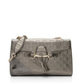 Gucci Metallic PatLBt Guccissima Leather Emily Medium Shoulder Bag