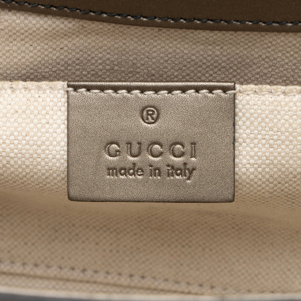 Gucci Metallic PatLBt Guccissima Leather Emily Medium Shoulder Bag