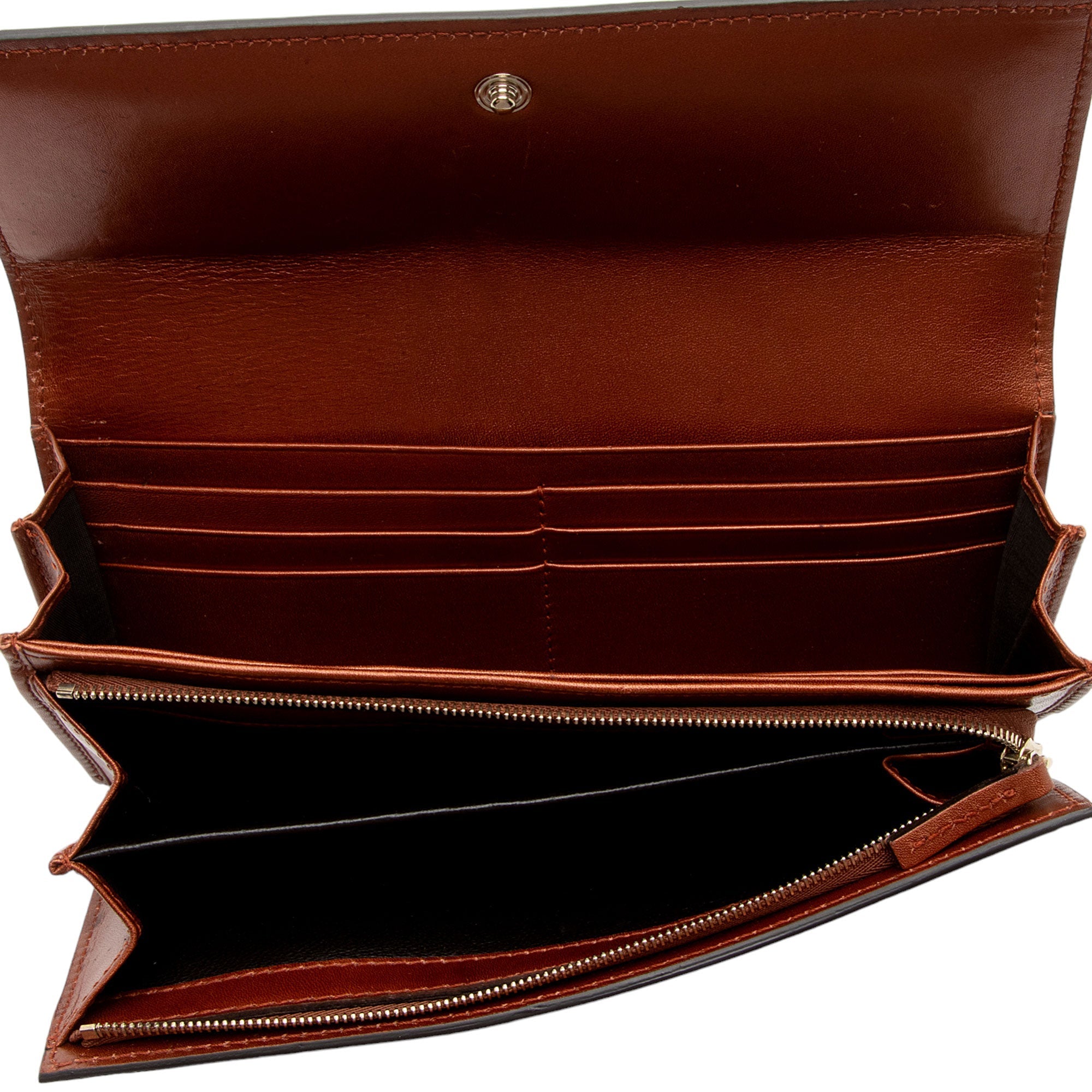 Gucci Metallic Patent Guccissima Leather Heart Logo Wallet (SHF-jwQhWg)