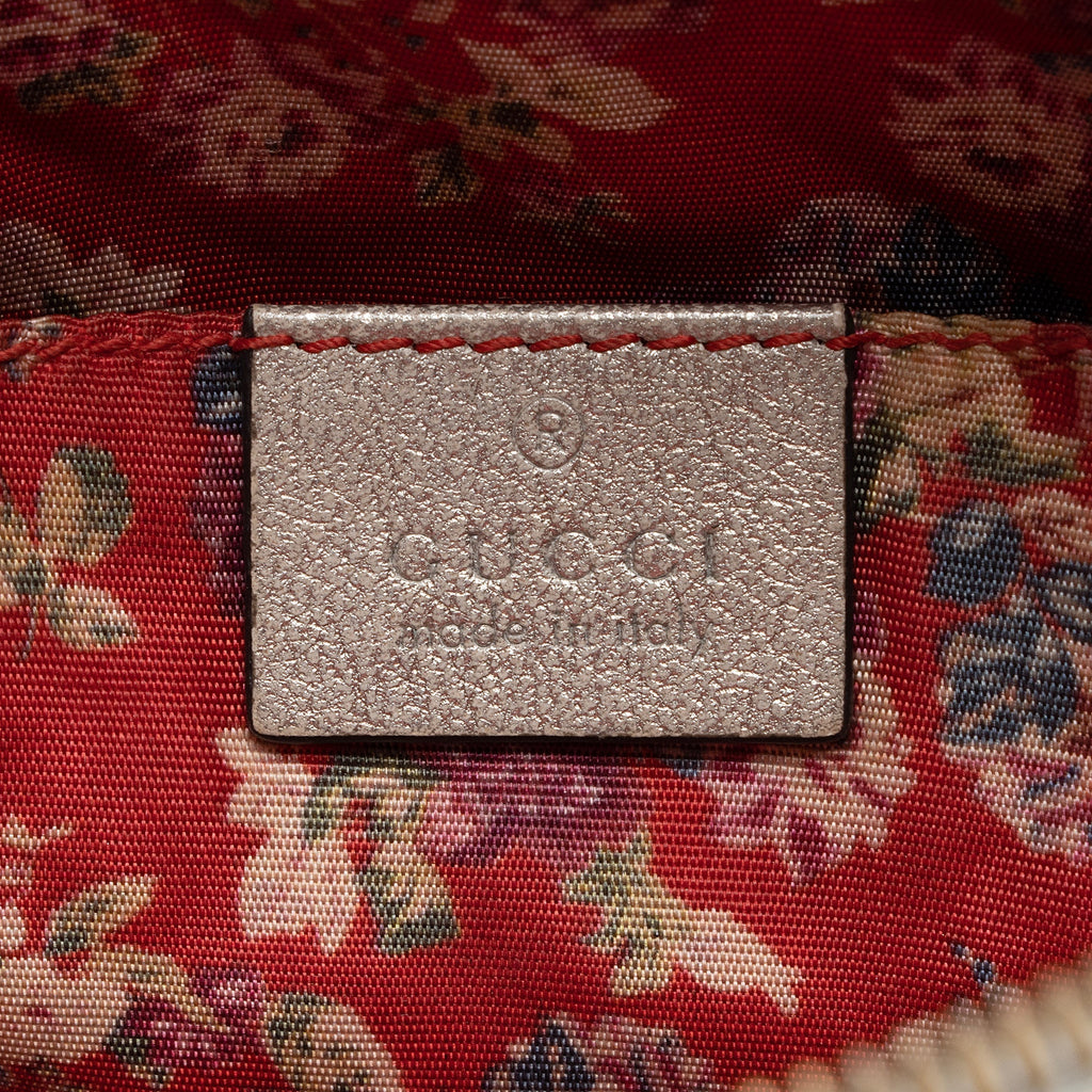 Gucci Metallic Quilted Leather Web Trapuntata Small Shoulder Bag (SHF-22451)