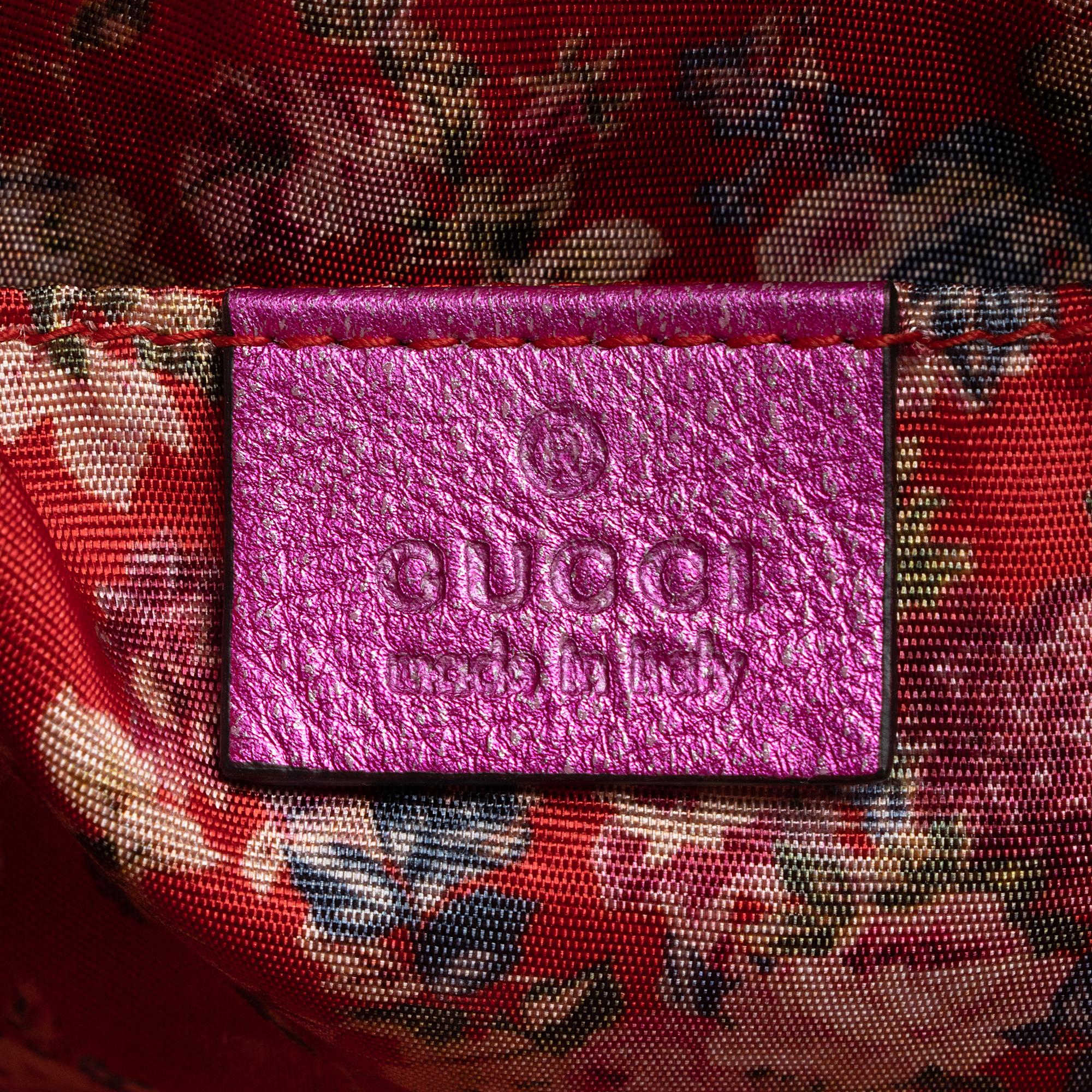 Gucci Metallic Quilted Leather Trapuntata Small Shoulder Bag