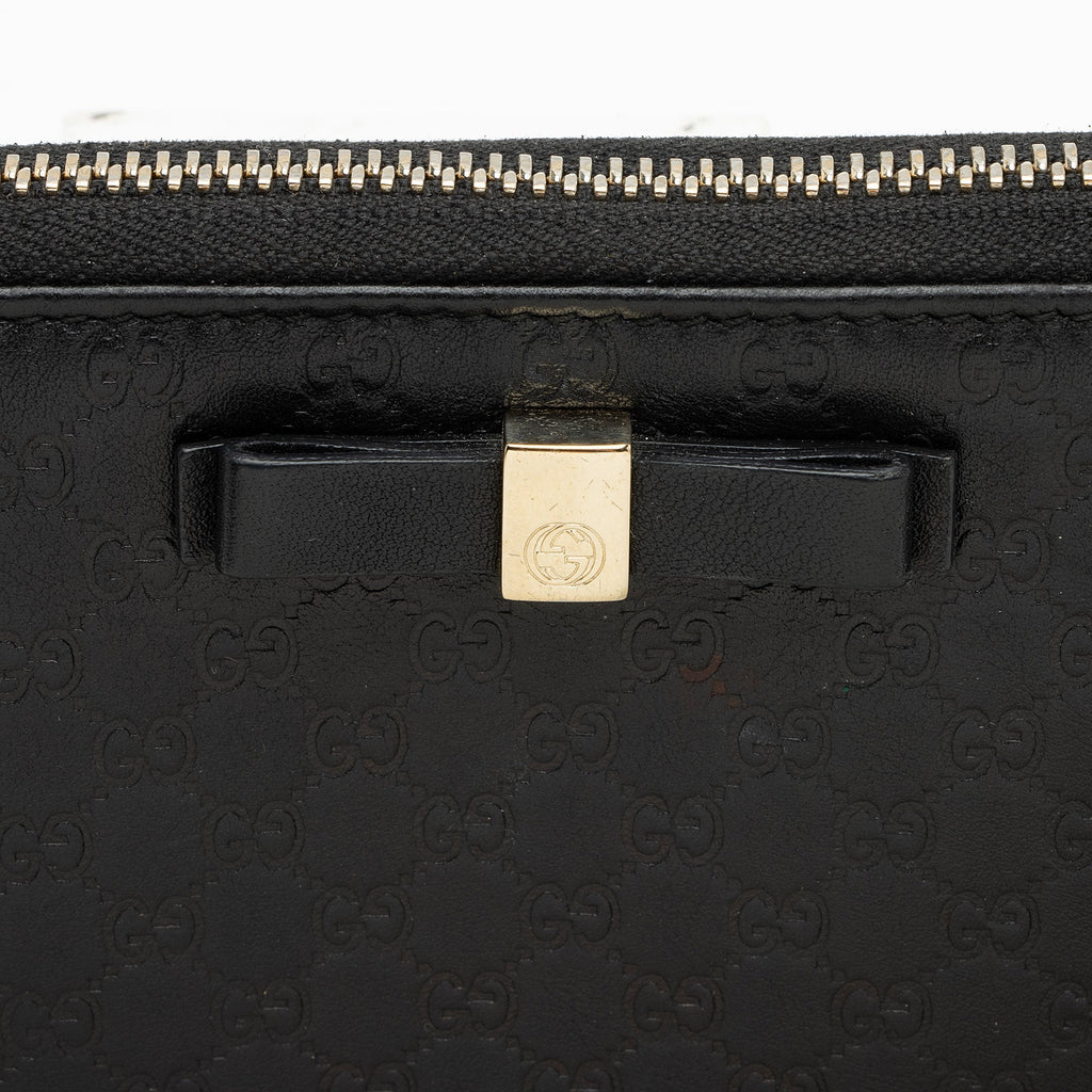 Gucci Microguccissima Leather Bow Wallet