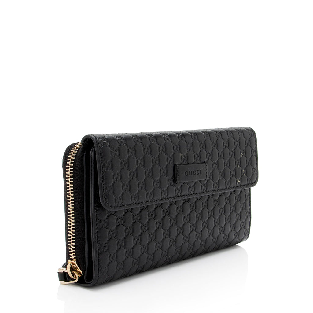 Gucci Microguccissima Leather ContinLBtal Flap Wallet