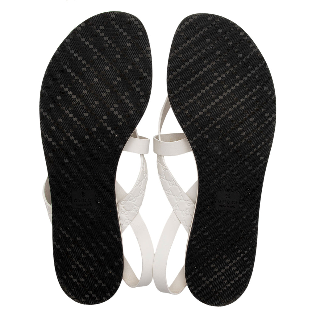 Gucci Microguccissima Leather Gladiator Sandals - Size 11 / 41 (SHF-eghKbe)