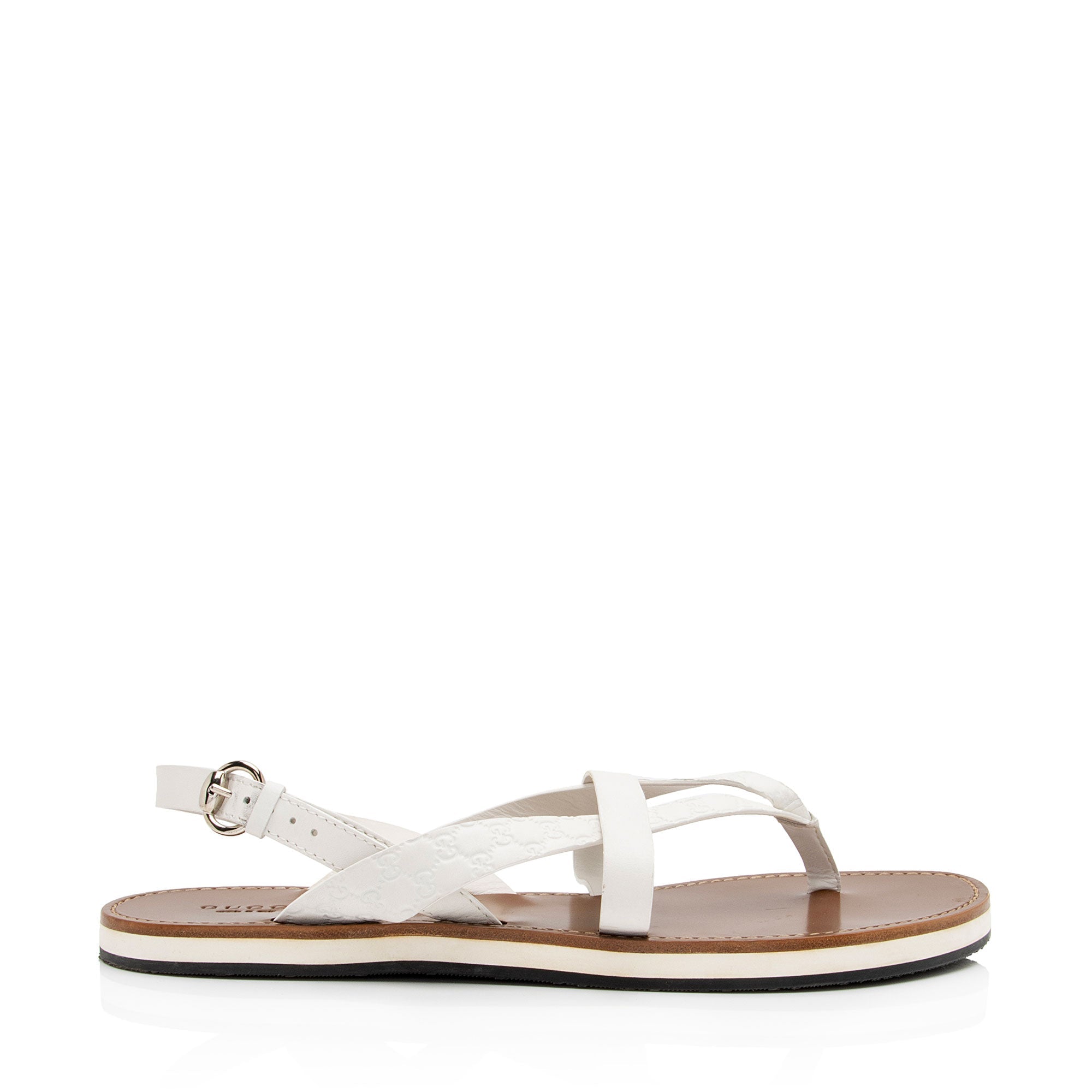 Gucci Microguccissima Leather Gladiator Sandals - Size 11 / 41 (SHF-eghKbe)