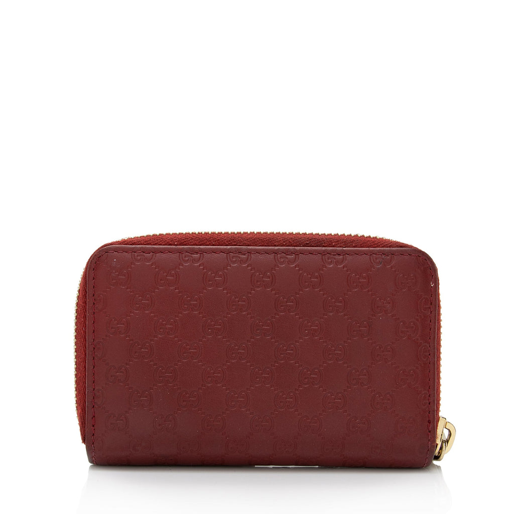 Gucci Microguccissima Leather Zip Around Card Case (SHF-U1fahf)