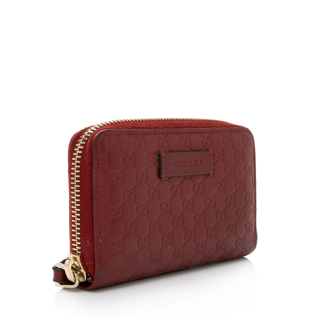 Gucci Microguccissima Leather Zip Around Card Case (SHF-U1fahf)