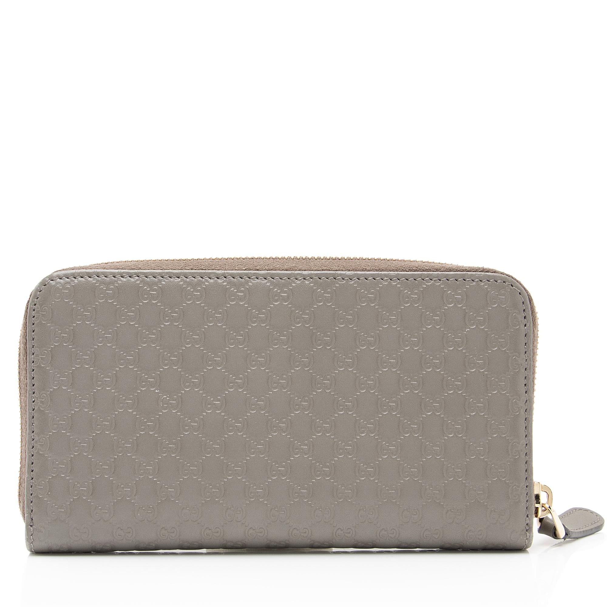 Gucci Microguccissima Leather Zip Around Wallet (SHF-23927)