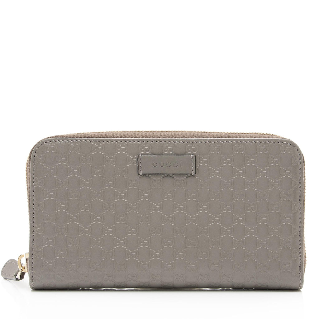 Gucci Microguccissima Leather Zip Around Wallet (SHF-23927)