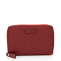 Gucci Microguccissima Leather Zip Around Compact Wallet