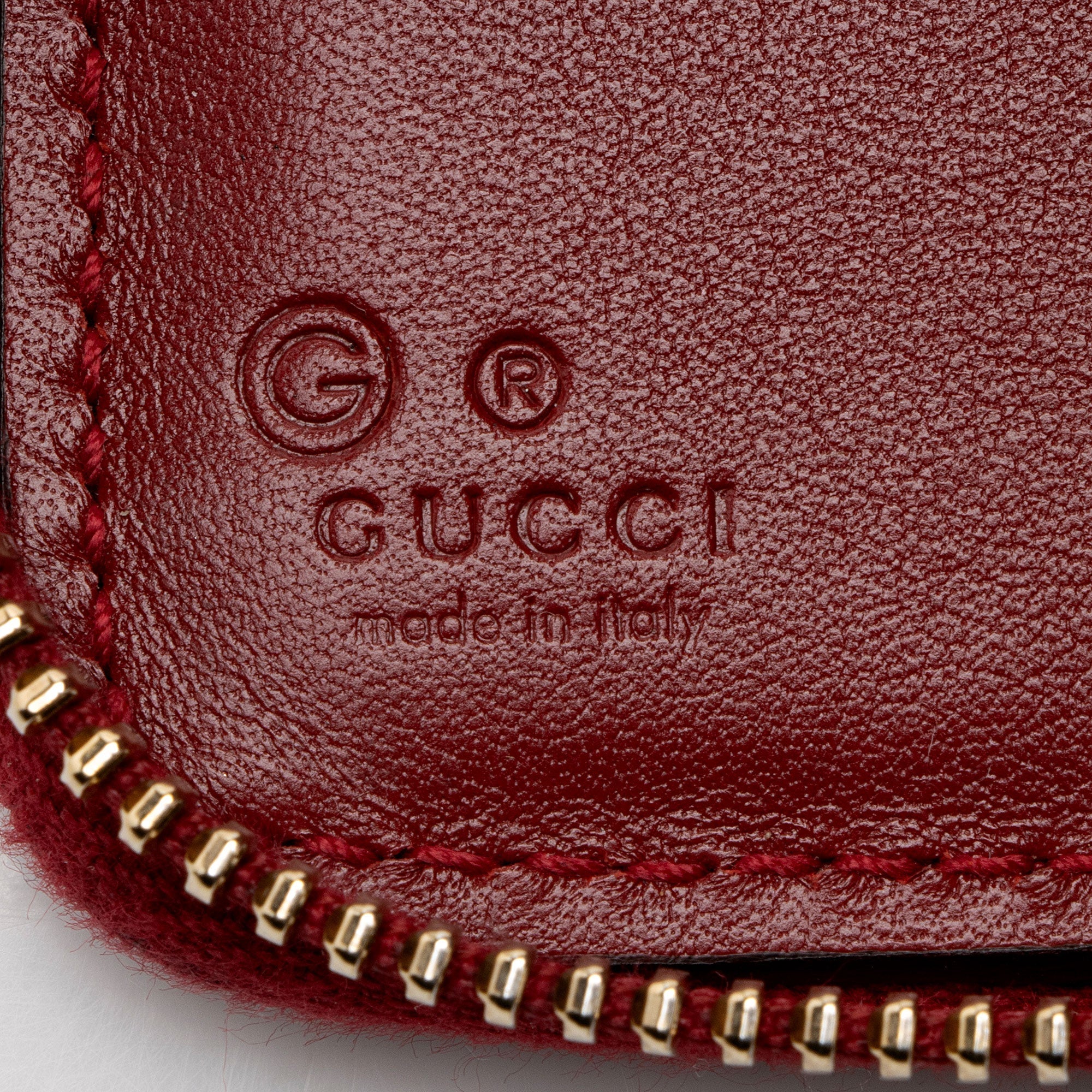 Gucci Microguccissima Leather Zip Around Compact Wallet