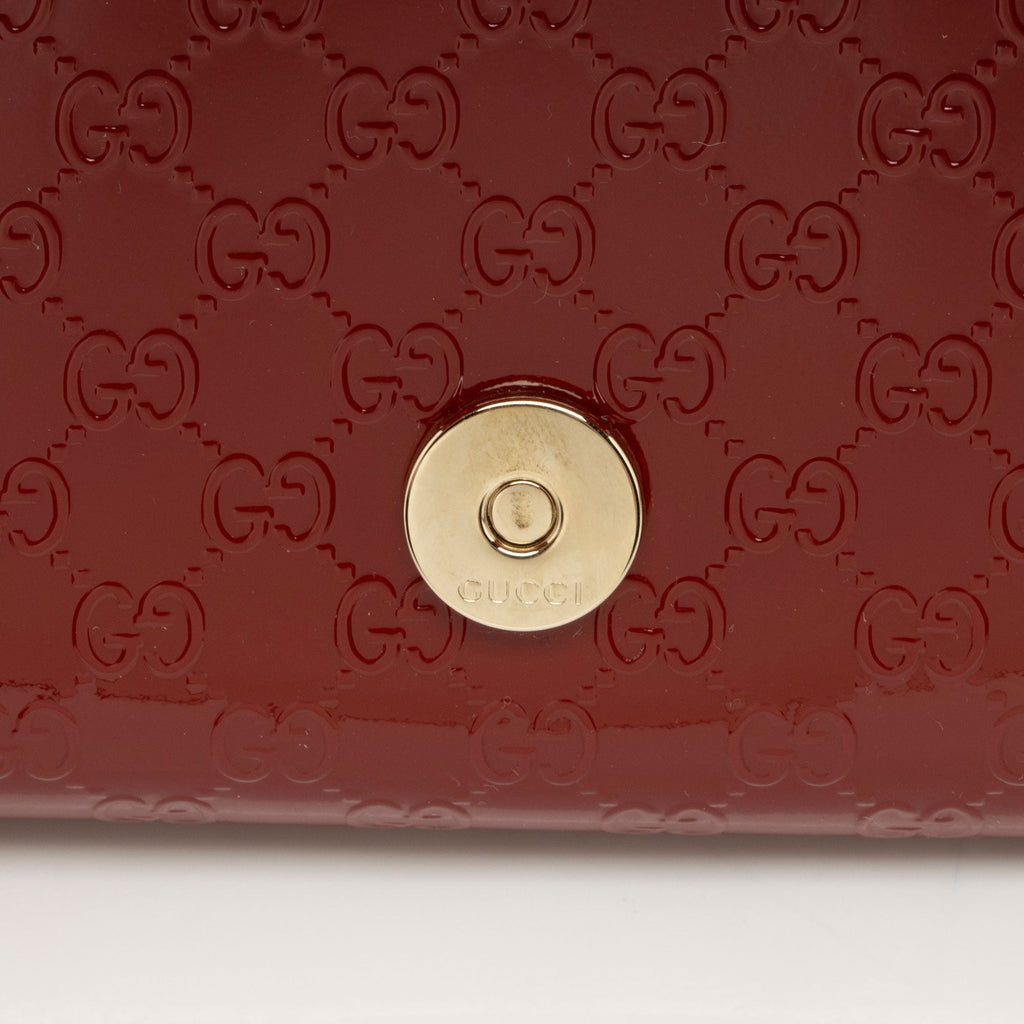 Gucci Microguccissima Patent Leather Broadway Clutch (SHF-VpKZuA)