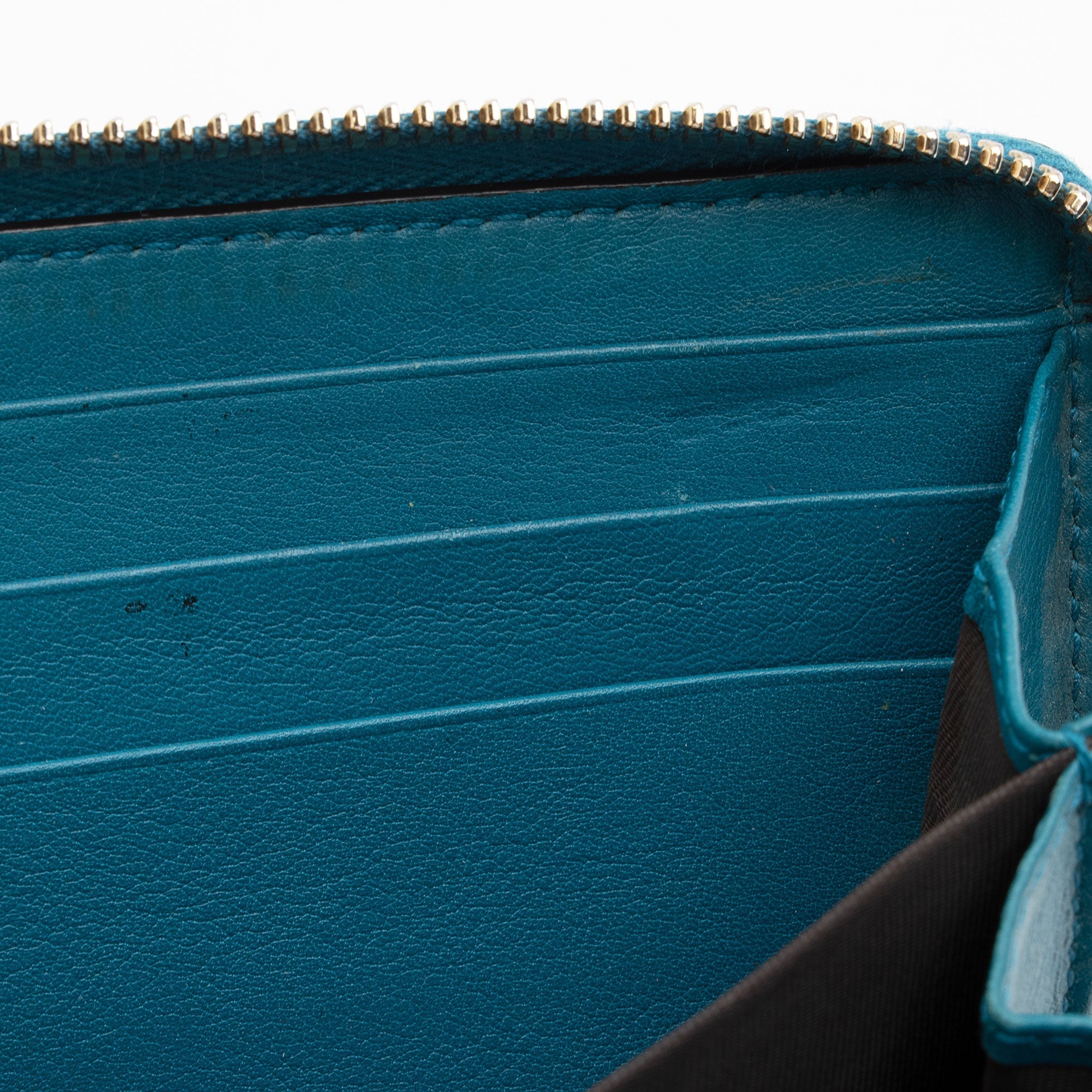 Gucci Patent Microguccissima Leather Nice Zip Around Wallet (SHF-as5XBr)
