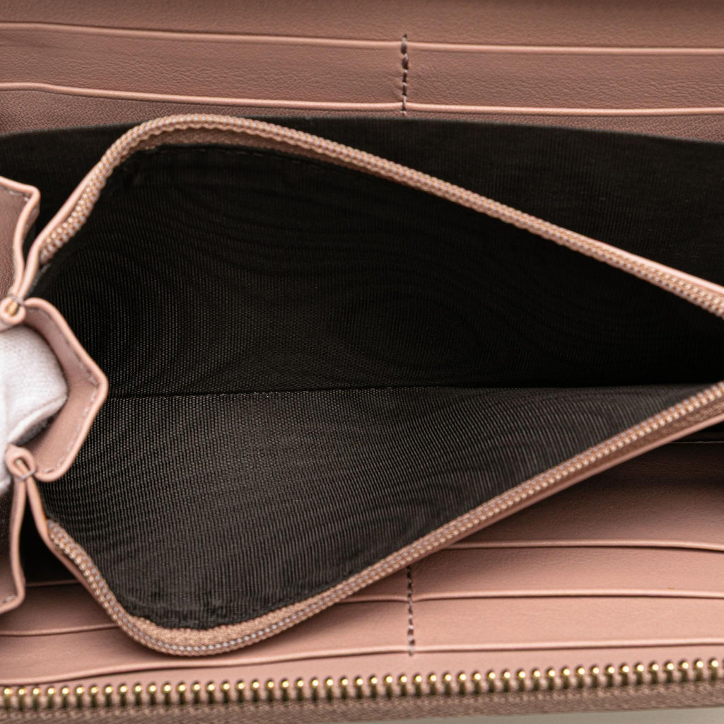 Gucci Microguccissima PatLBt Leather Nice Zip Around Wallet