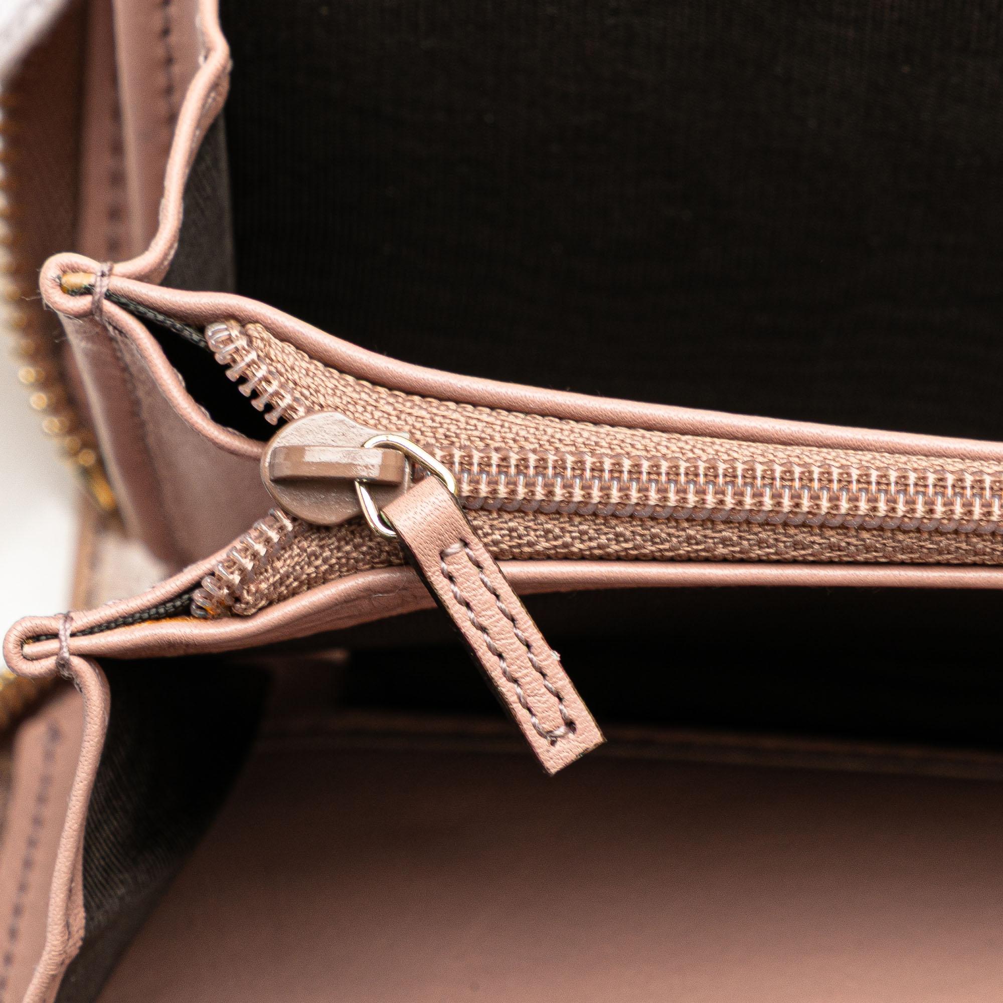Gucci Microguccissima PatLBt Leather Nice Zip Around Wallet