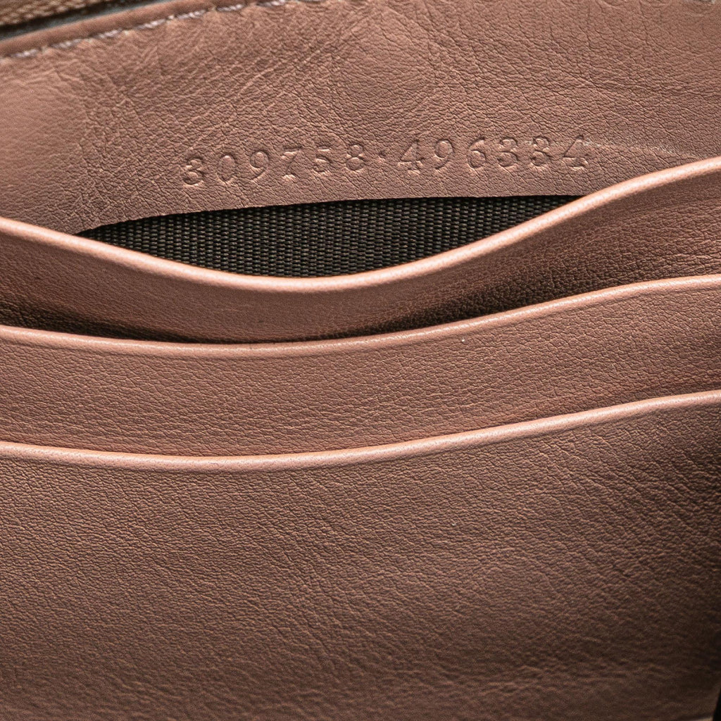 Gucci Microguccissima PatLBt Leather Nice Zip Around Wallet