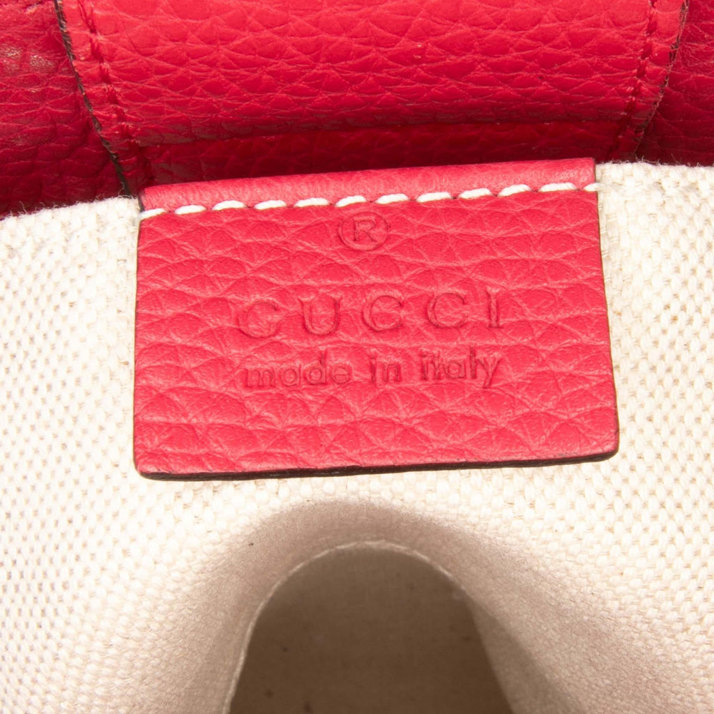 Gucci Mini Bicolor Calfskin Bamboo Shopper Satchel