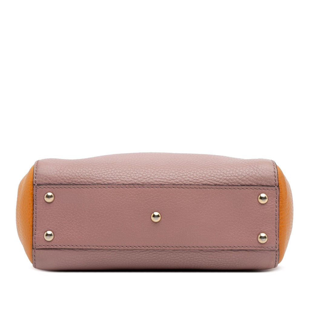 Gucci Mini Bicolor Calfskin Bamboo Shopper Satchel