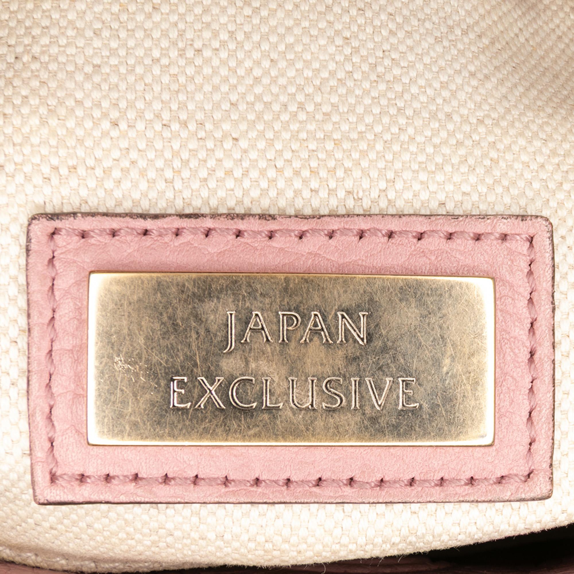 Gucci Mini Bicolor Calfskin Bamboo Shopper Satchel