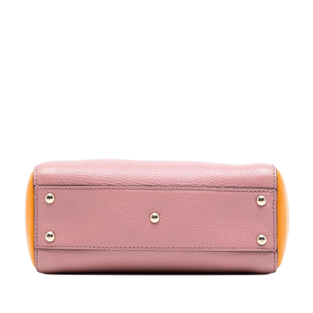 Gucci Mini Bicolor Calfskin Bamboo Shopper Satchel