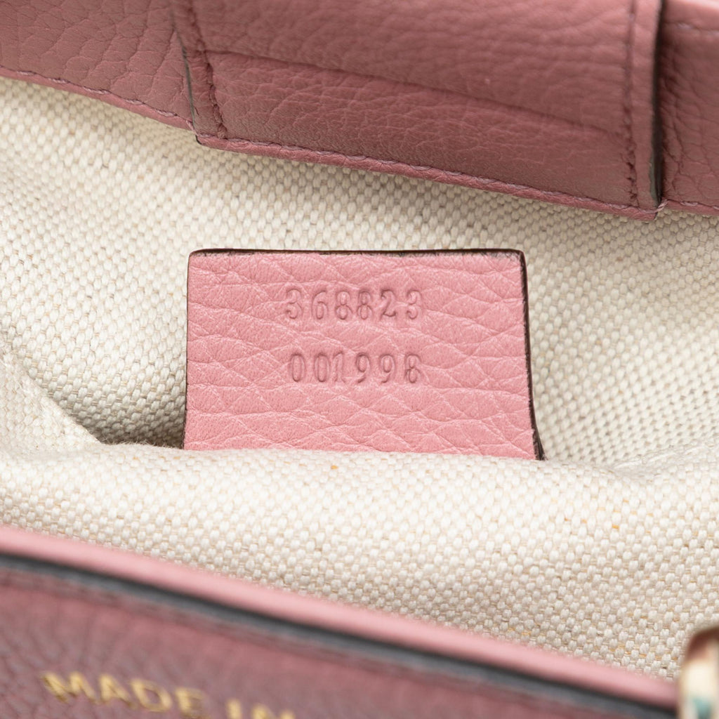Gucci Mini Bicolor Calfskin Bamboo Shopper Satchel
