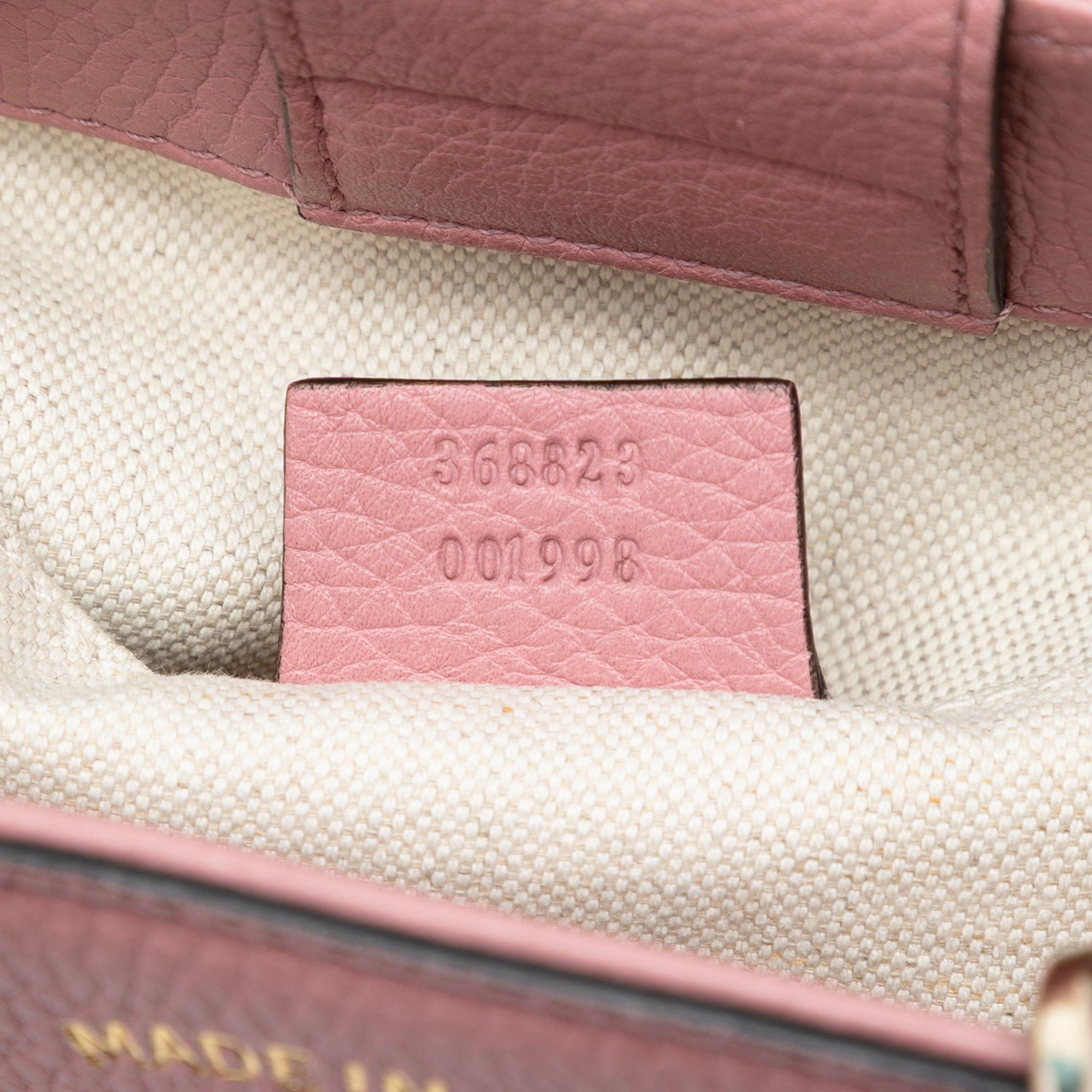 Gucci Mini Bicolor Calfskin Bamboo Shopper Satchel